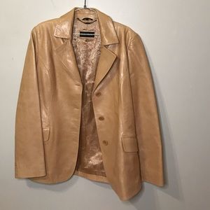 Bella Bicchi Tan Leather Jacket.